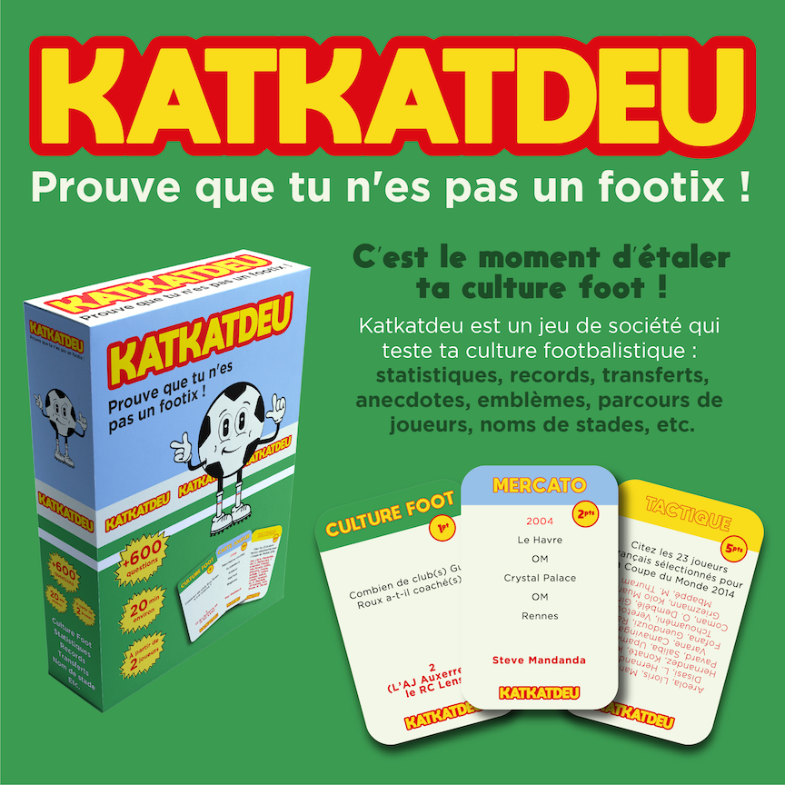 Katkatdeu le jeu de société de culture foot - Boites et cartes